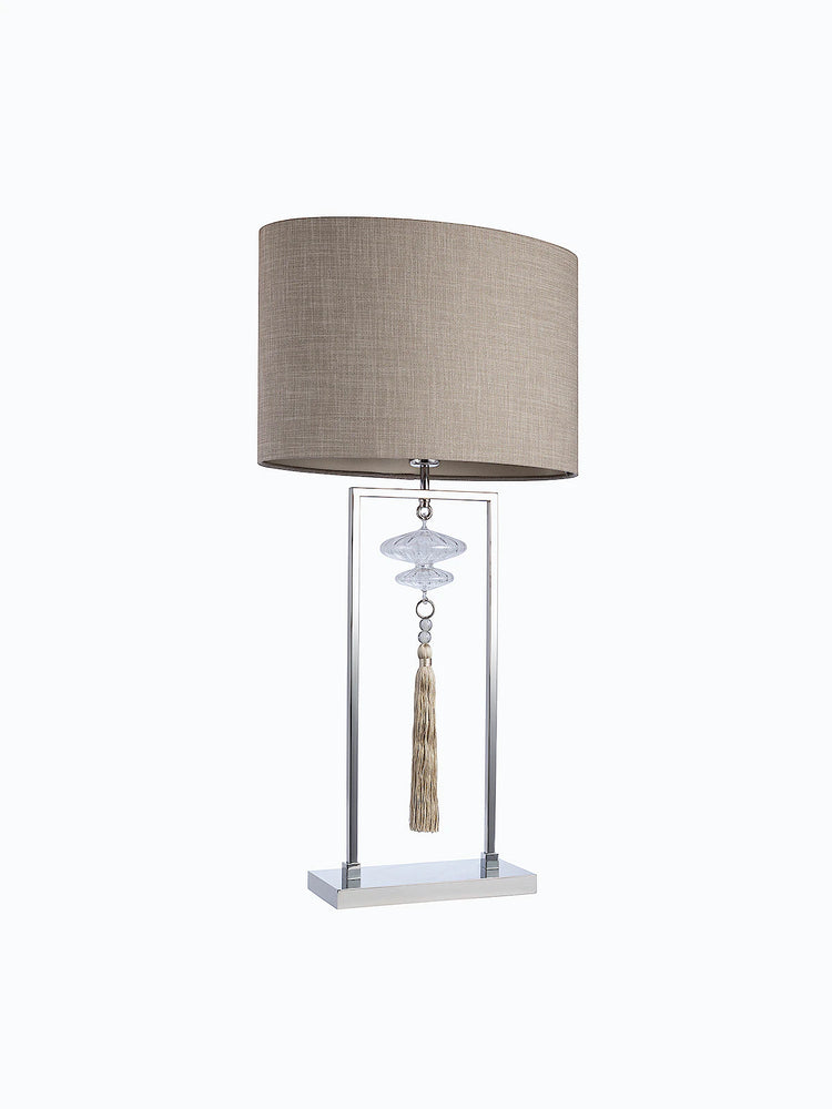 Heathfield Constance Ivory & Nickel Table Lamp - Decolight Ltd 