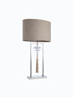 Heathfield Constance Ivory & Nickel Table Lamp - Decolight Ltd 