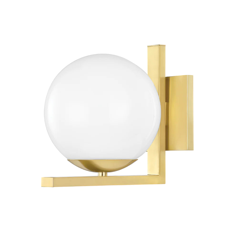 Hudson Valley Lighting TANNER Globe Wall Light Aged Brass