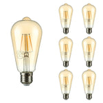 LED Filament Vintage Edison E27 Screw  - 2700K Warm White / 6.5 W / Pack of 6 - Decolight Ltd 