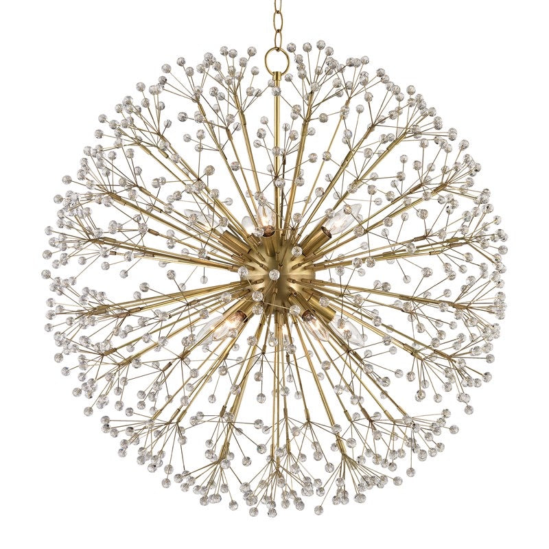 Hudson Valley Large Aged Brass Dunkirk Ceiling Pendant - Decolight Ltd 