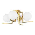 Hudson Valley Lighting TANNER 4 light Aged Brass Flush Mount Ceiling Light