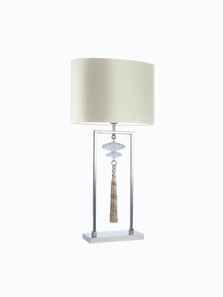 Heathfield Constance Ivory & Nickel Table Lamp - Decolight Ltd 