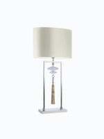Heathfield Constance Ivory & Nickel Table Lamp - Decolight Ltd 