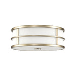 Decolight Etta 3 Light Flush Art Deco Light Brushed Brass - Decolight Ltd 