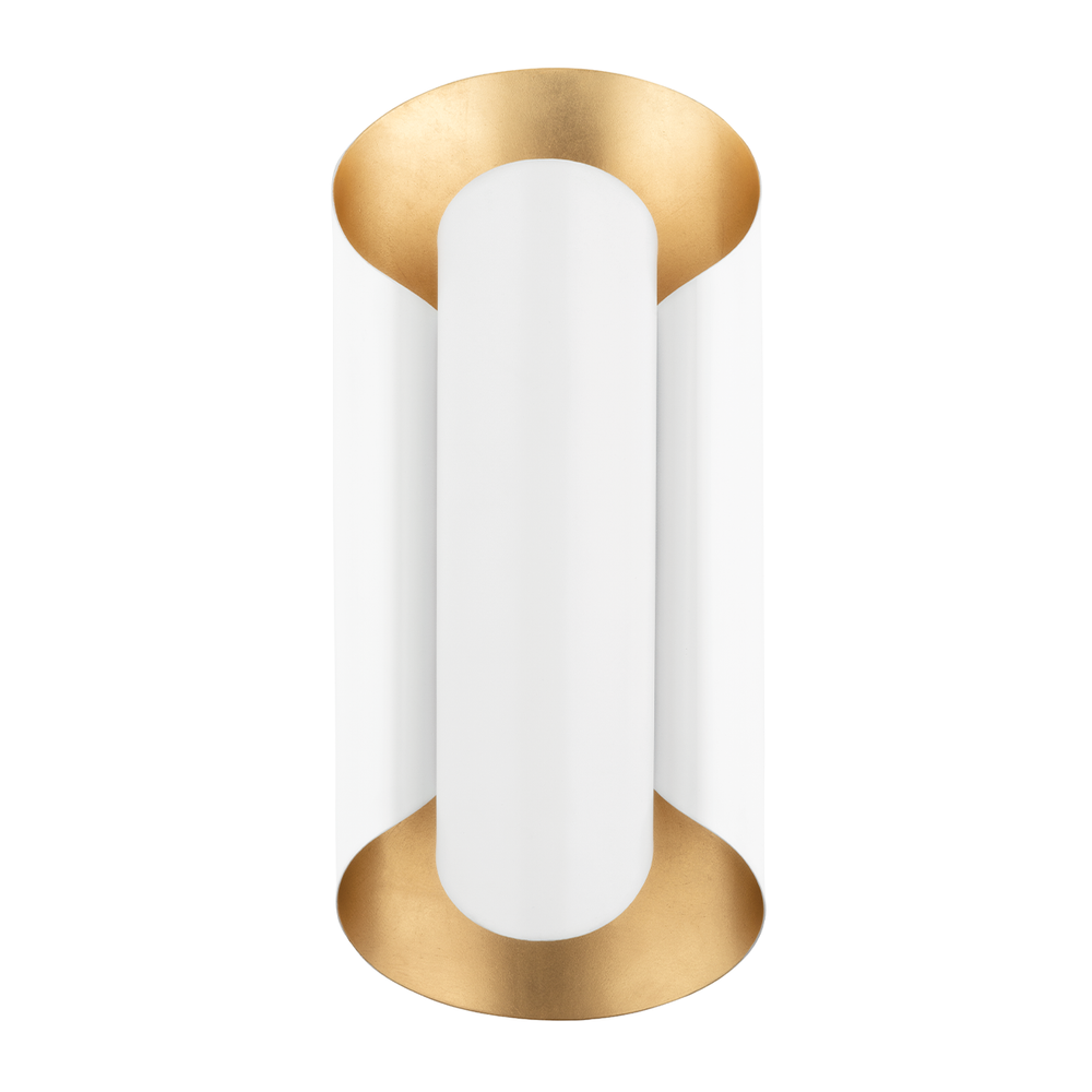 Hudson Valley lighting Banks White  & Gold Wall Light