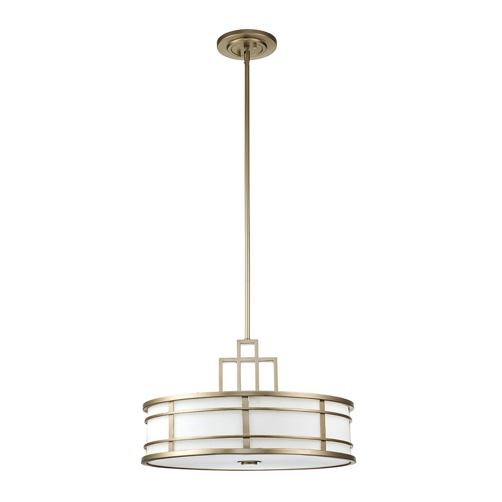 Decolight Brushed Brass Art Deco Inspired Ceiling Pendant Light