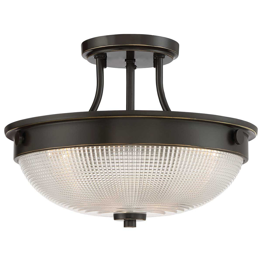 Decolight Dillon Art Deco Bronze Semi Flush Ceiling Light - Decolight Ltd 