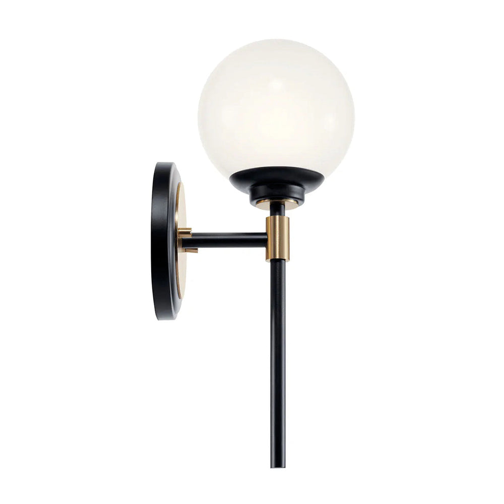Kichler Benno 1 Contemporary Wall Light – Black & Champagne Bronze