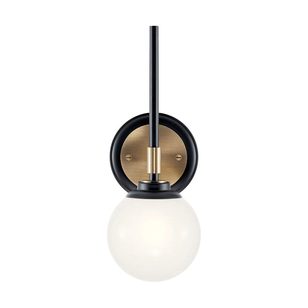 Kichler Benno 1 Contemporary Wall Light – Black & Champagne Bronze