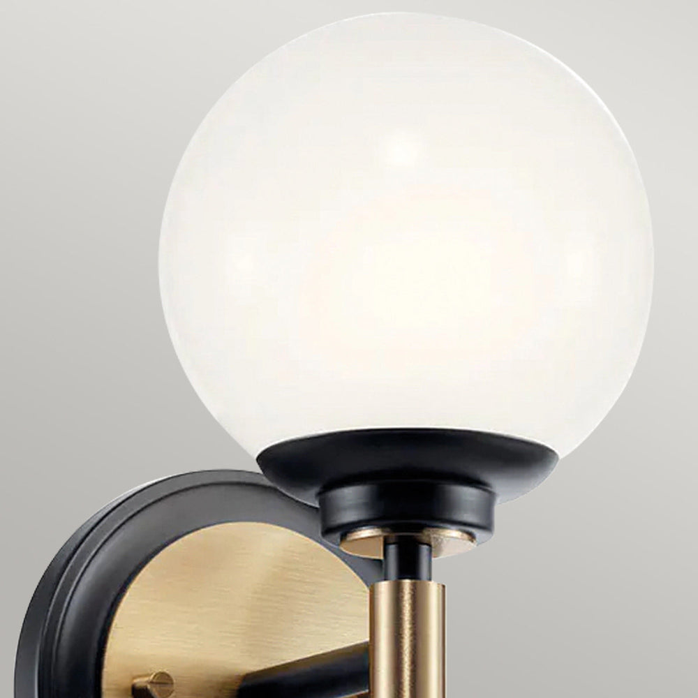 Kichler Benno 1 Contemporary Wall Light – Black & Champagne Bronze
