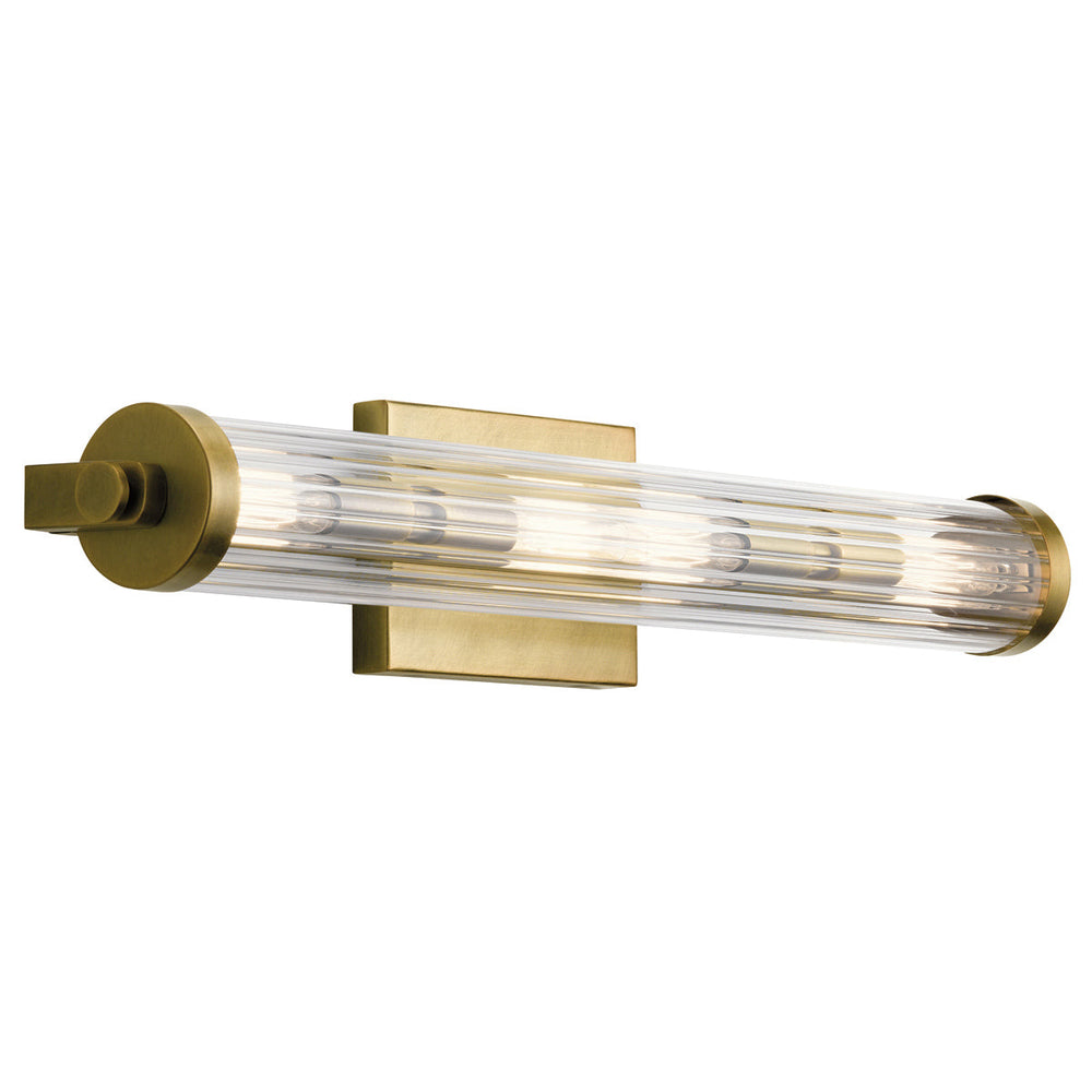 Decolight Navarra 4 Light Wall Light – Natural Brass – Vintage Art Deco Vanity Lighting