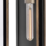 Shaw 2 Light Black Wall Lantern with Burnished Bronze Accents