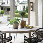 Shaw 2 Light Black Wall Lantern with Burnished Bronze Accents