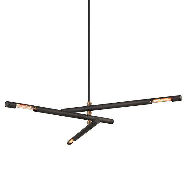Hudson Valley Lighting Hendrix Hand-Worked Iron 3lt Pendant - Decolight Ltd 