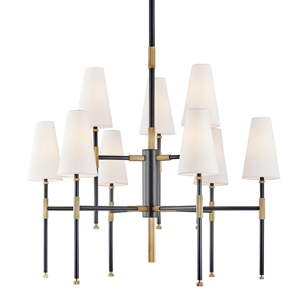 Hudson Valley Lighting Bowery Brass 9 Ceiling Light