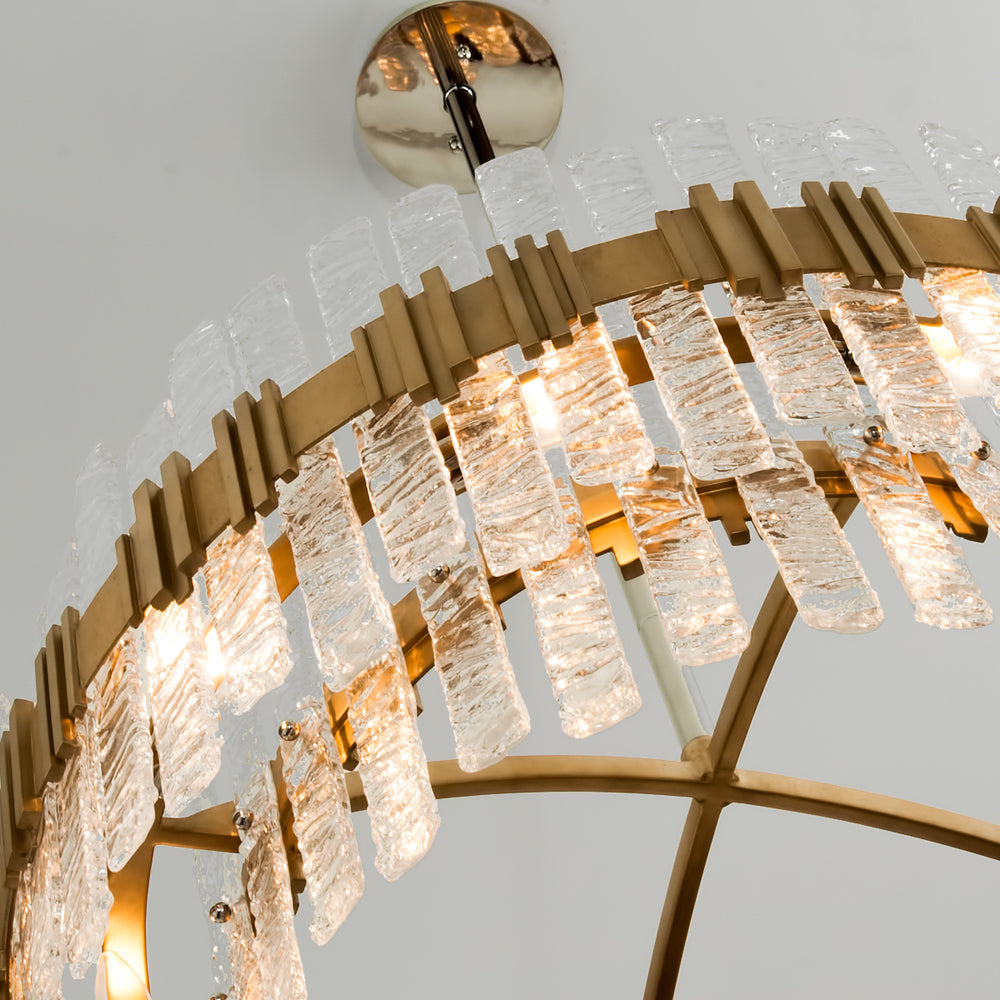 Hudson Valley Lighting Ciro Copper Base And Clear Shade Chandelier - Decolight Ltd 