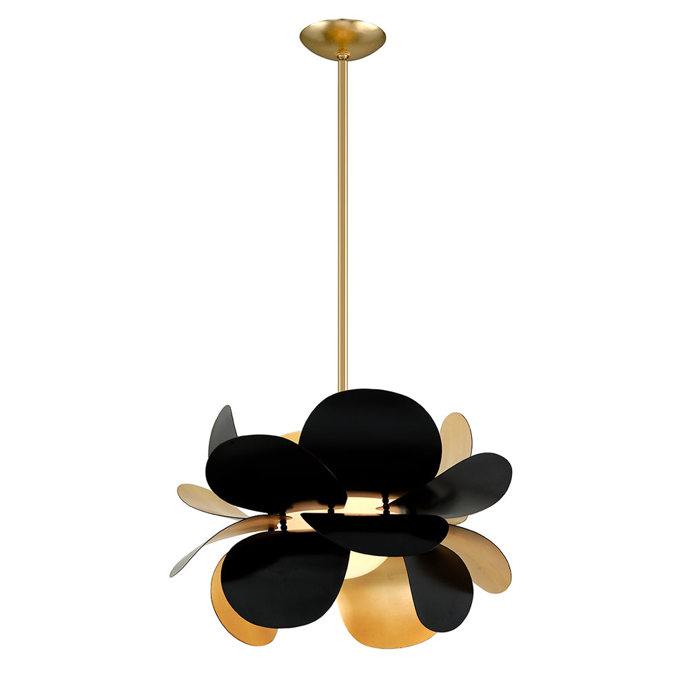 Hudson Valley Lighting Ginger Black Base And Opal White Shade Chandelier - Decolight Ltd 
