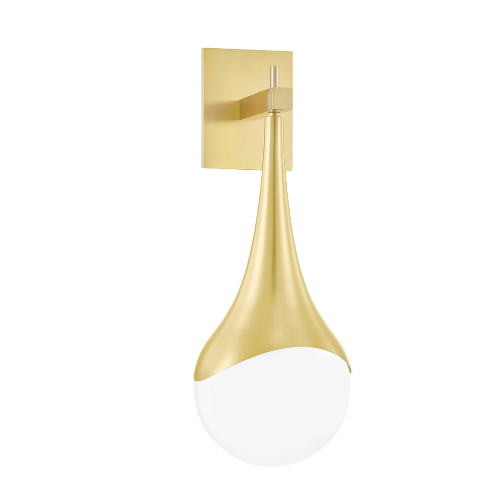 Hudson Valley Lighting Ariana 1 Light Wall Sconce in Aged Brass - Decolight Ltd 