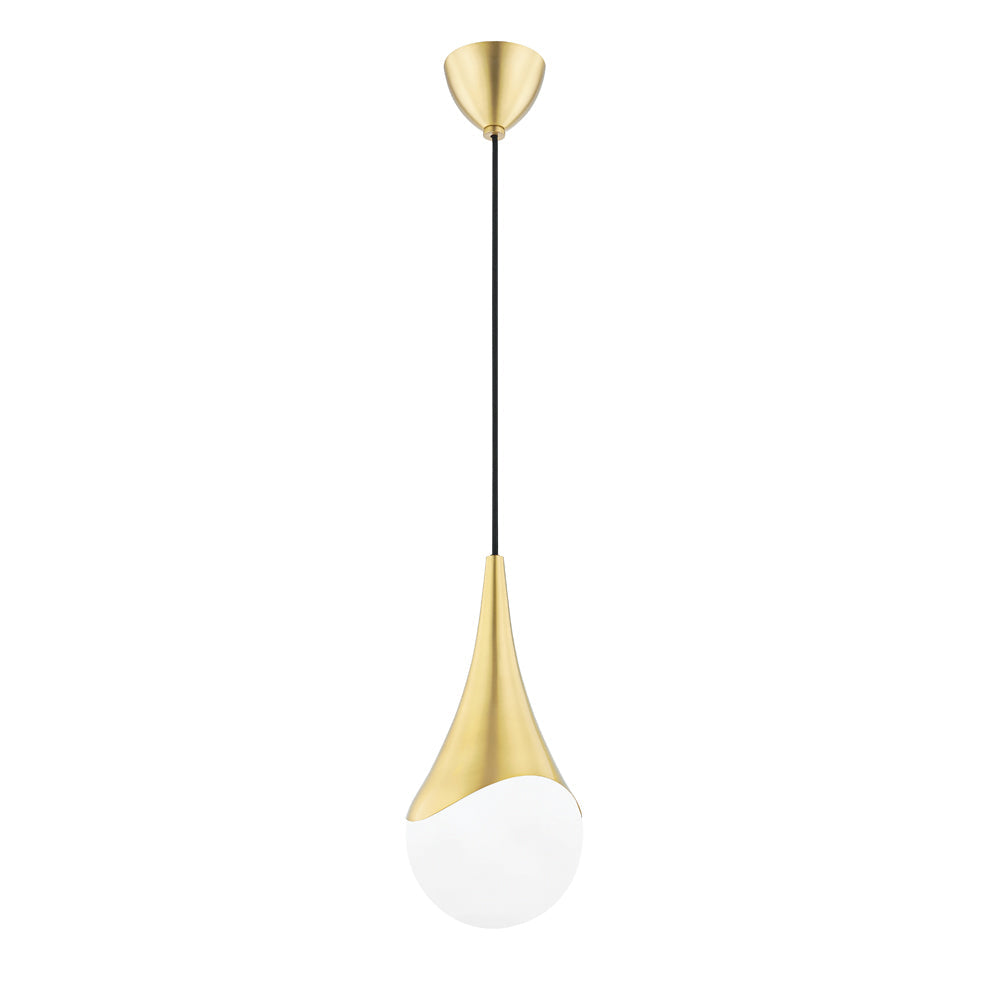 Mitzi Lighting Ariana 1 Light Small Pendant in Aged Brass
