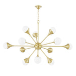 Hudson Valley Lighting Ariana 12 Light Chandelier Aged Brass - Decolight Ltd 