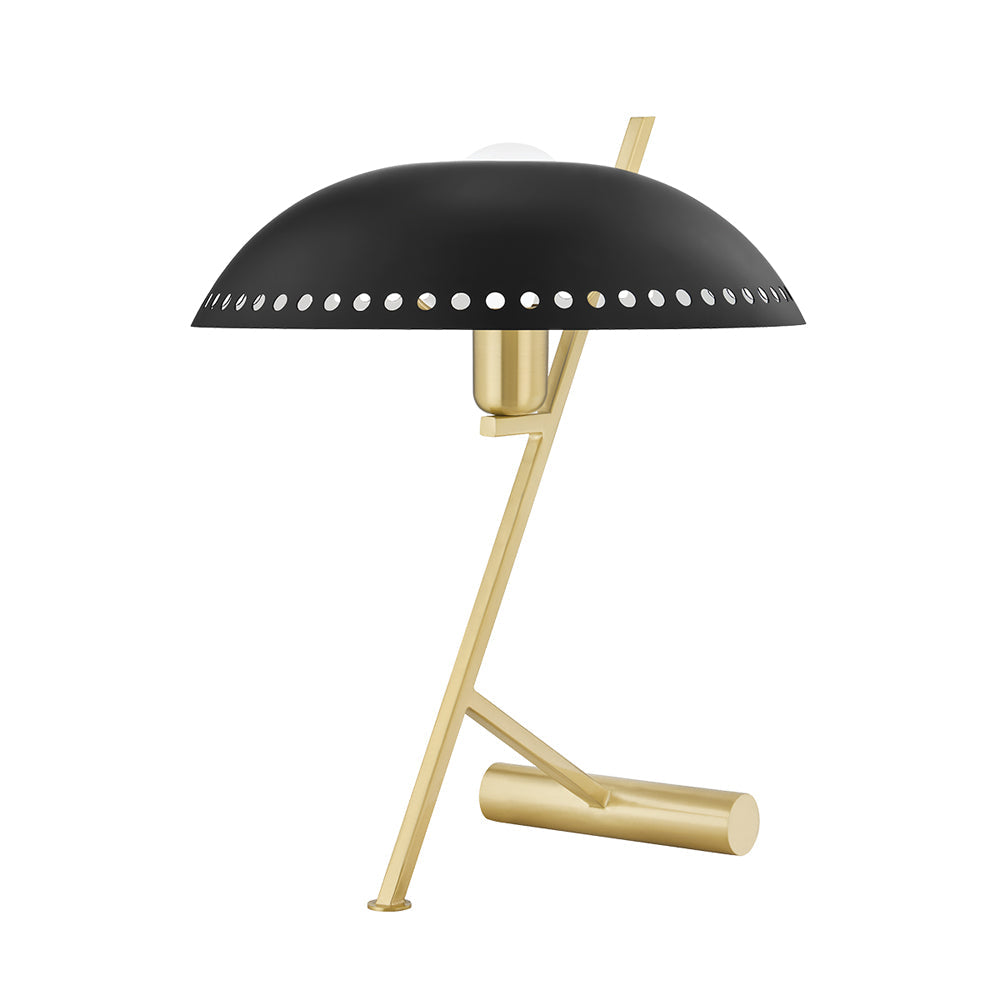 MIitzi  Lighting Landis Table Lamp Aged Brass And Black