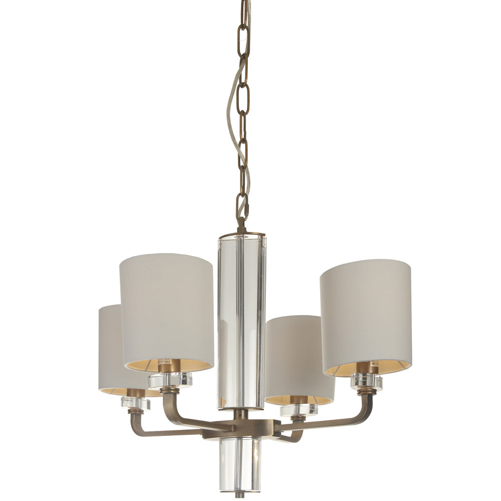 RV Astley Blea Chandelier with Crystal and Antique Brass Finish - Decolight Ltd 