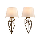 RV Astley Lyra Wall Lamps with Antique Brass Finish – Set of 2 - Decolight Ltd 