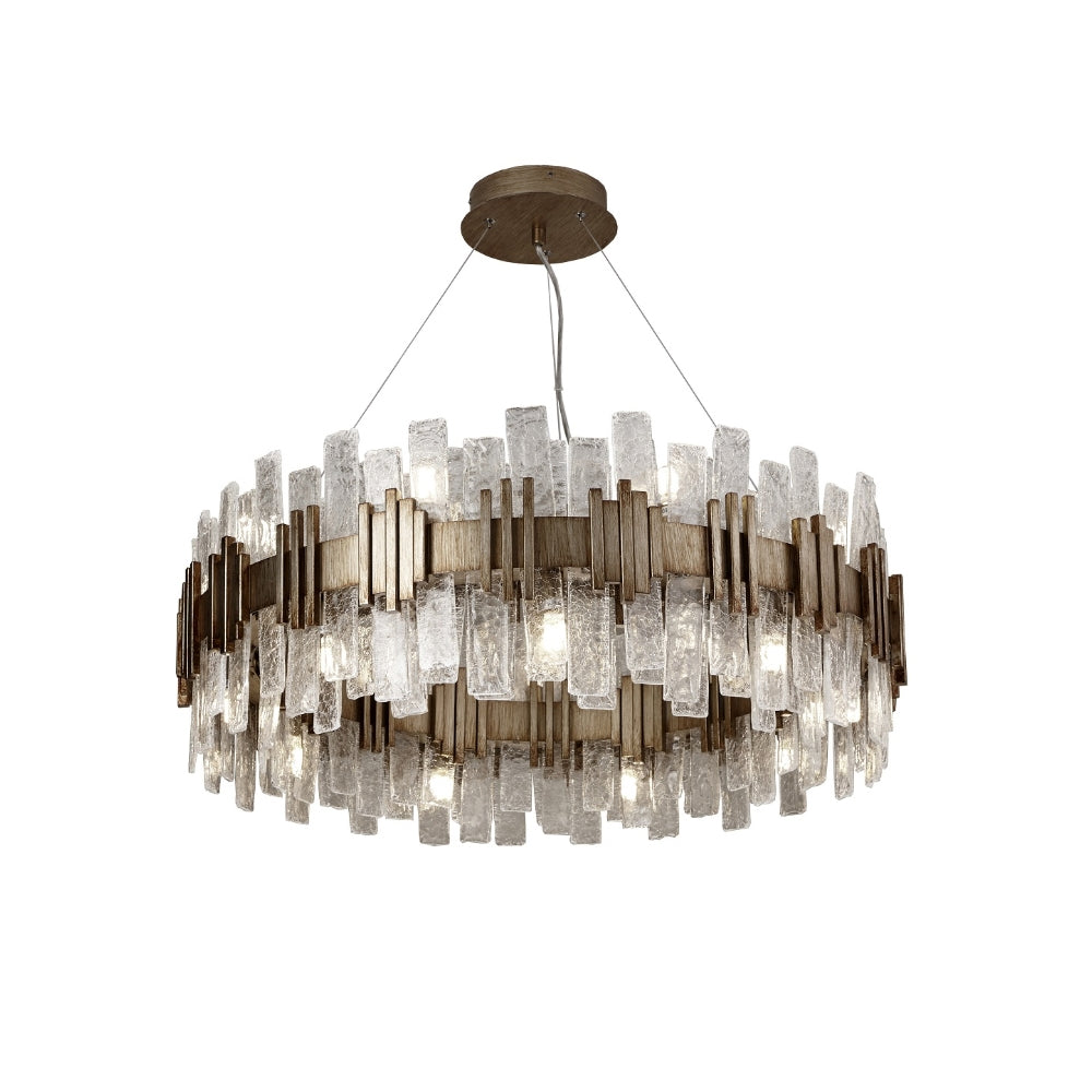 RV Astley Saiph Chandelier with Crackle Glass - Large - Decolight Ltd 