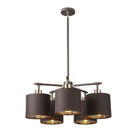 Decolight Balance 5 arm ceiling light polished brass