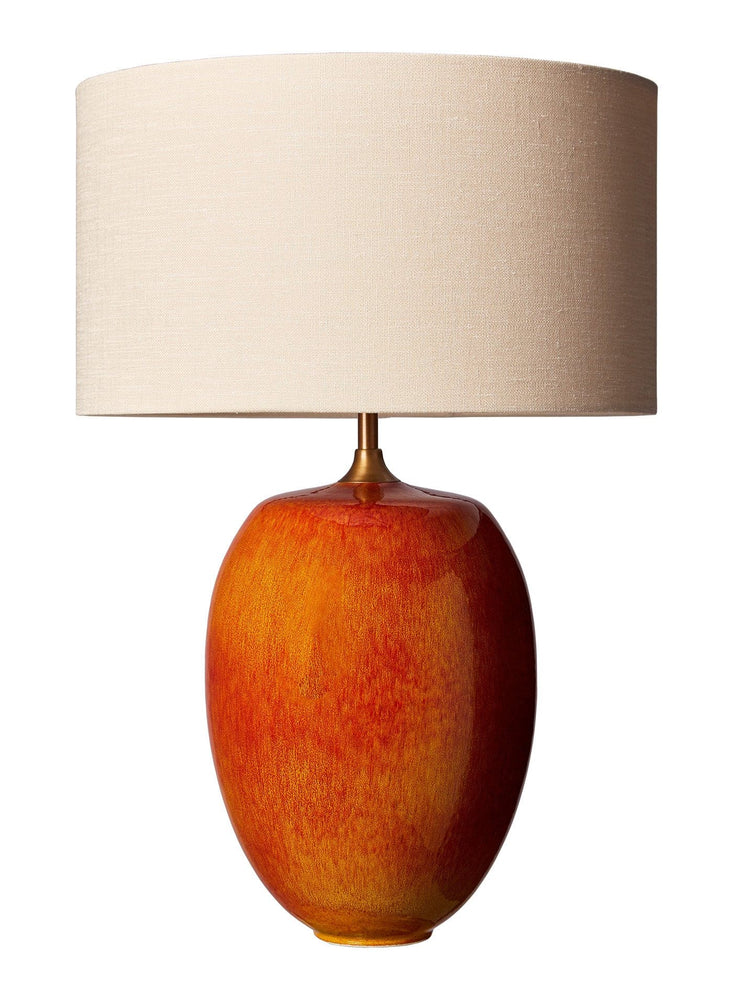 Heathfield & Co Canyon Mid Century Orange Table Lamp