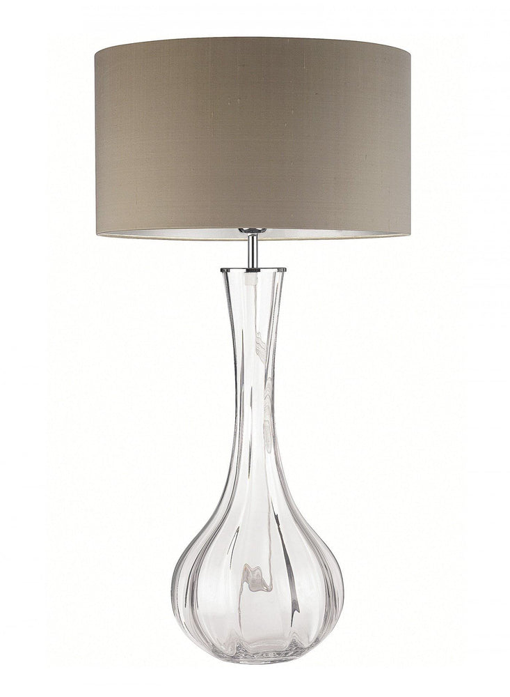 Heathfield Sophia Clear Glass Table Lamp - Decolight Ltd 