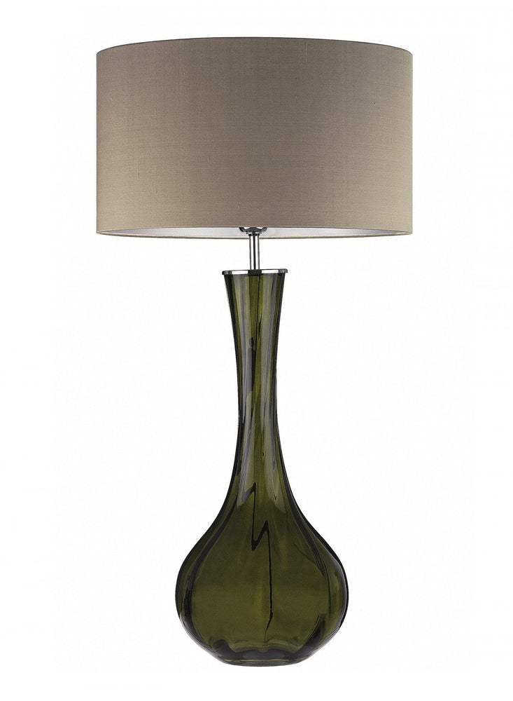 Heathfield Sophia Olive Glass Table Lamp - Decolight Ltd 
