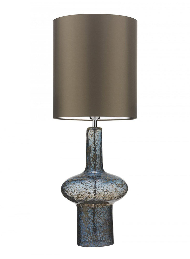 Heathfield Verdi Indigo Blue Glass Table Lamp - Decolight Ltd 