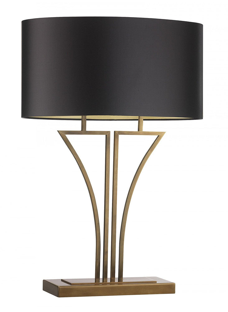 Heathfield Yves Antique Brass  Art Deco Table Lamp
