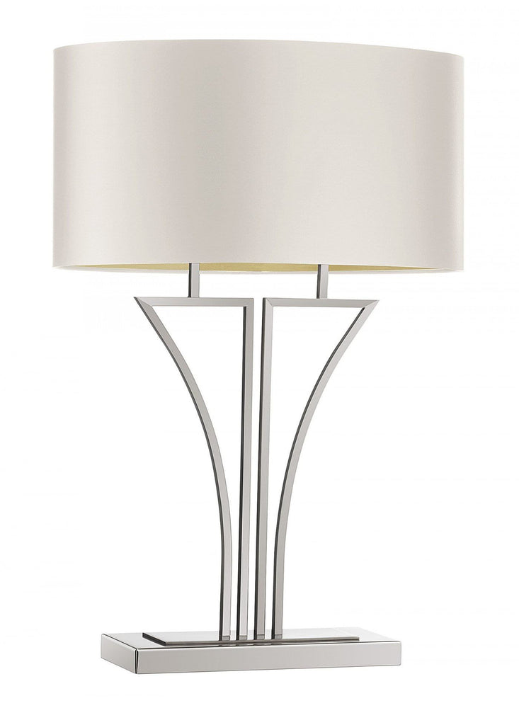 Heathfield Yves Art Deco Nickel Table Lamp