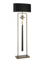 Heathfield Constance Antique Brass Black Floor Lamp*