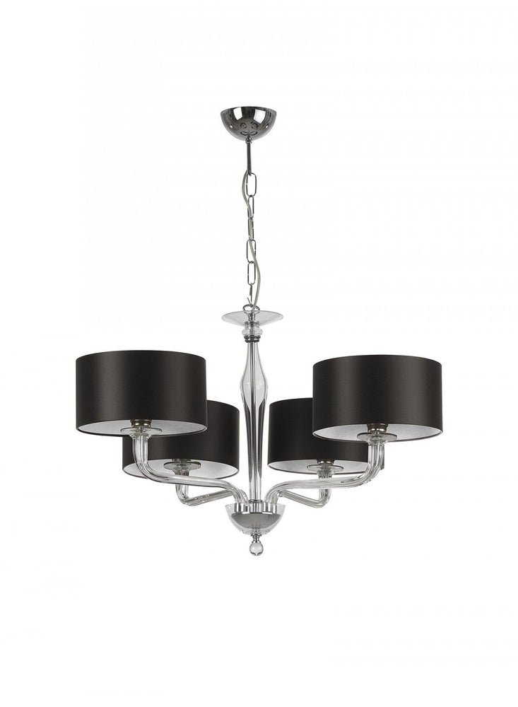 Heathfield Czarina Clear Glass Murano Style 4 Arm Chandelier ( Ceiling Light )