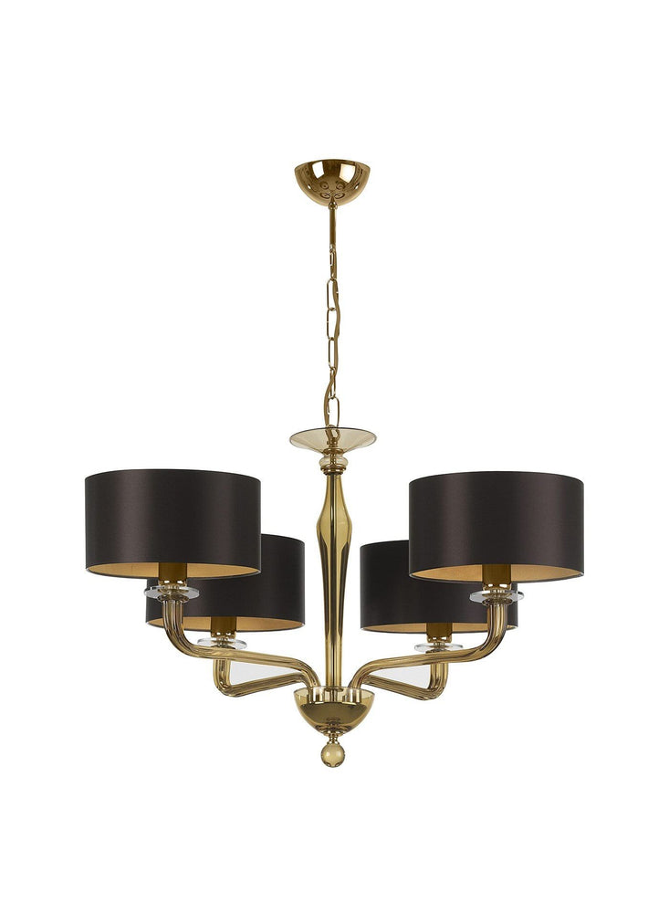 Heathfield Czarina Gold 4 Arm Ceiling Chandelier - Decolight Ltd 