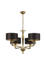 Heathfield Czarina Gold 4 Arm Ceiling Chandelier - Decolight Ltd 