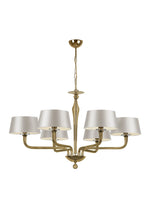 Heathfield Czarina Gold 6 Arm Ceiling Chandelier - Decolight Ltd 