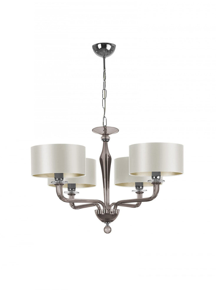 Heathfield Czarina Smoke 4 Arm Ceiling  Chandelier - Decolight Ltd 