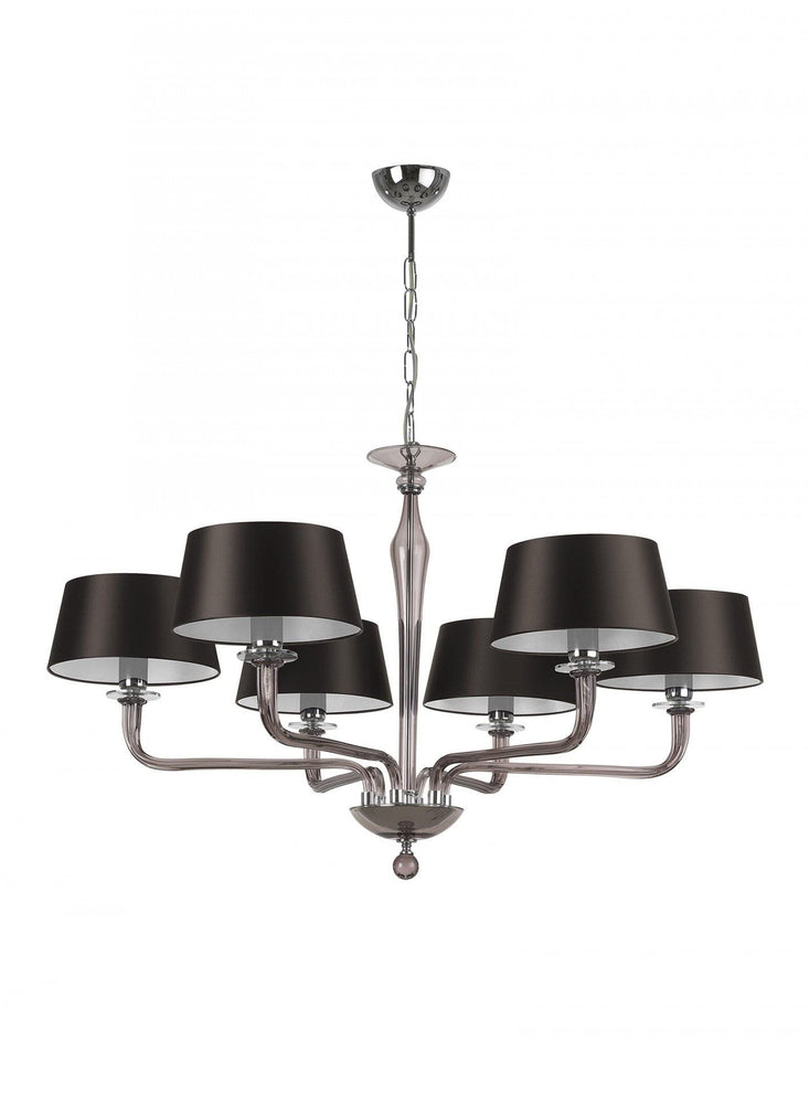Heathfield Czarina Smoke 6 Arm Ceiling  Chandelier - Decolight Ltd 