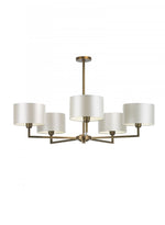 Heathfield Holt Pendant Ceiling Light 5 Arm Antique Brass