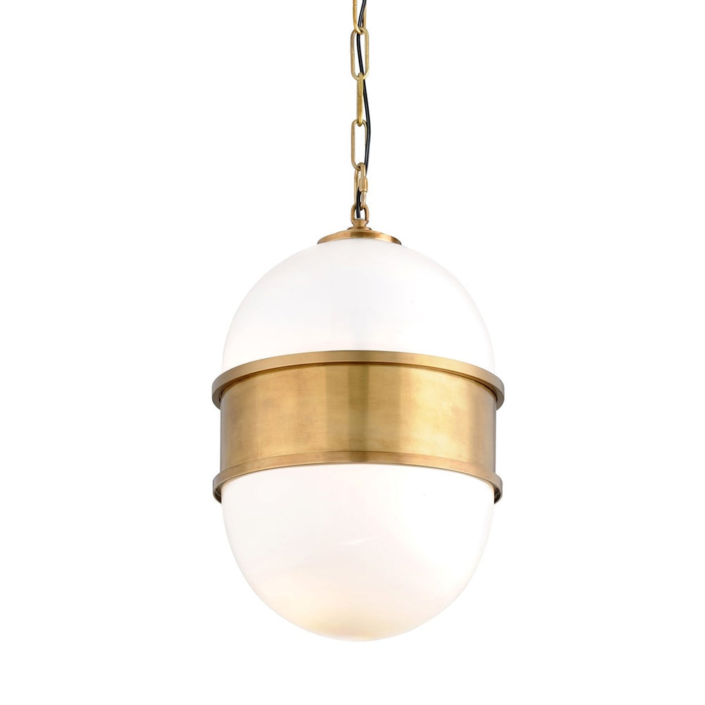 Corbett Lighting Broomley Vintage Brass Mid Century Ceiling Pendant Light