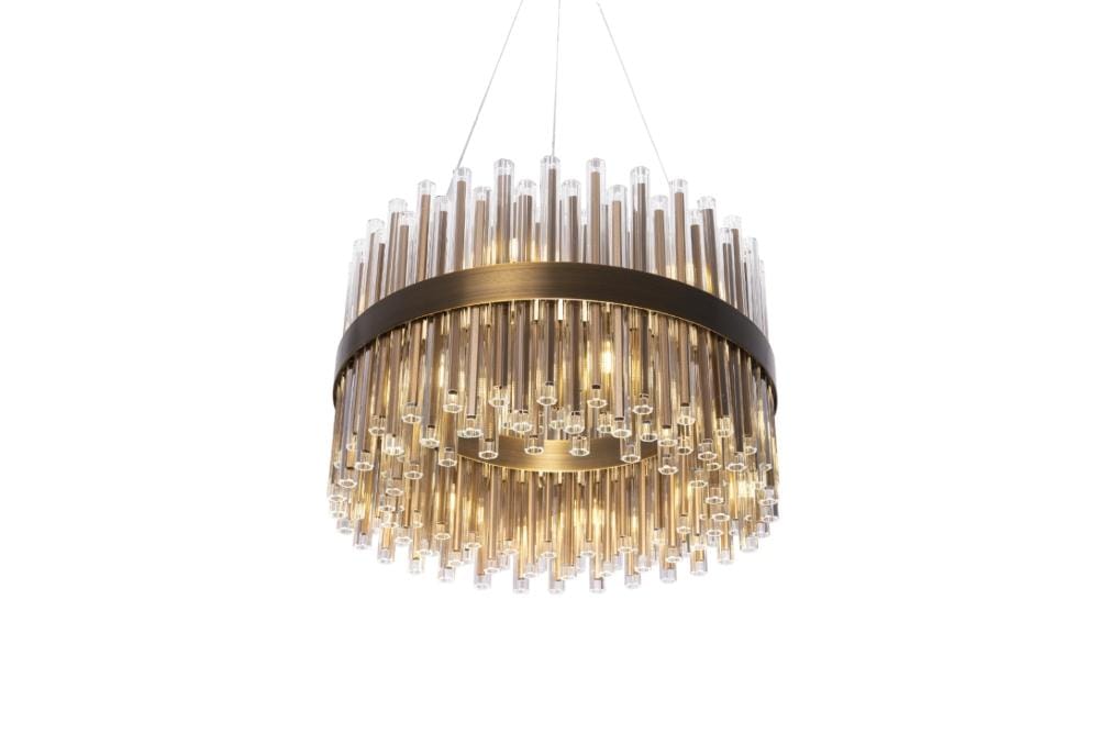 Decolight Colmar Medium Aged Brass Ceiling Pendant - Decolight Ltd 