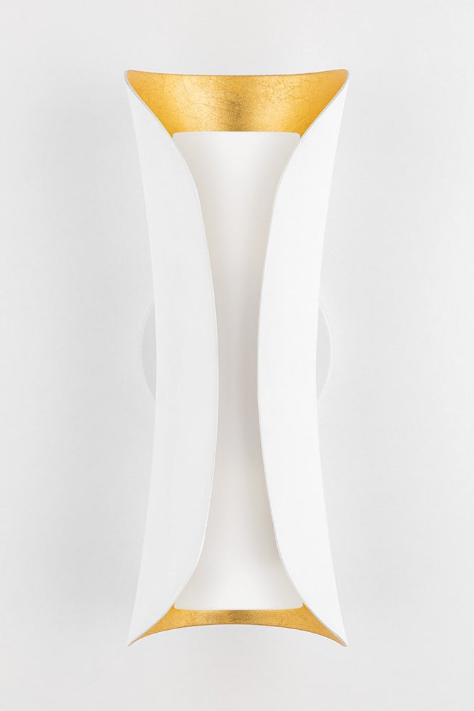 Mitzi Lighting Josie Gold Leaf/White Sconce Wall Light - Decolight Ltd 