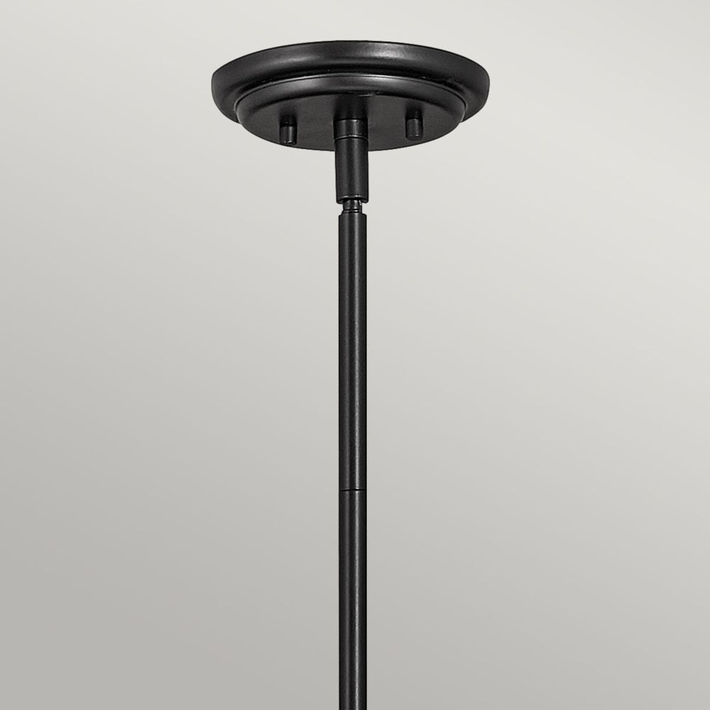 Quintiesse Somerset 1 Light Medium Pendant  Black - Decolight Ltd 