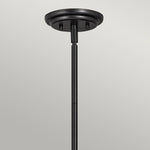 Quintiesse Somerset 1 Light Medium Pendant  Black - Decolight Ltd 