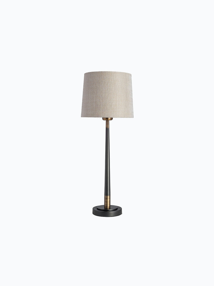 Heathfield & Co Medium Veletto Table Lamp Linen